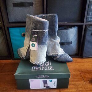*NEW* Wms. Sz. 9 Denim Calista Boots by Wild Fable